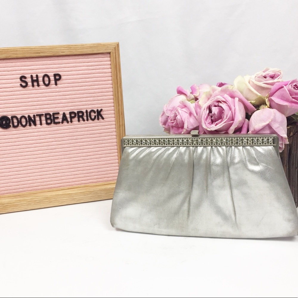 Vintage Silver & Diamond Clutch